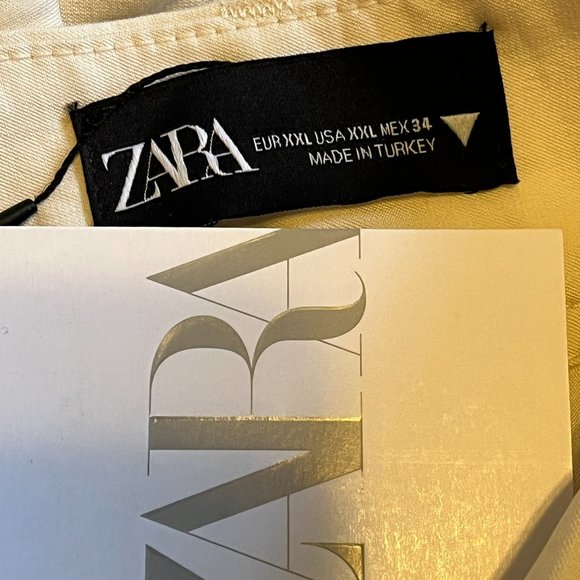 NWT ZARA Modal Blend High Rise Wide Leg Pleat Front Trouser Pants SIZES 12,16 - Picture 9 of 12